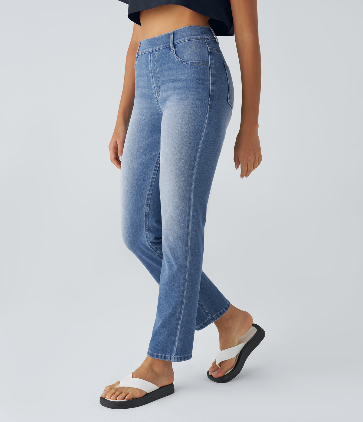 Cleo Jeans — Sea Blue Denim