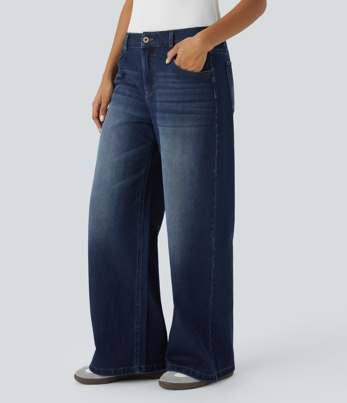 Moira Jeans — Distressed Denim Dark Blue
