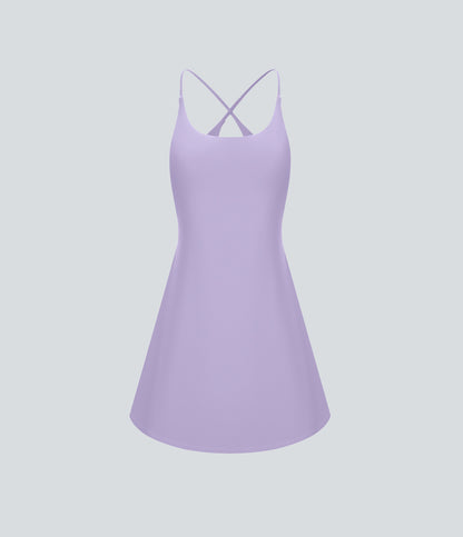 Petal Dress — Grass Grey Green