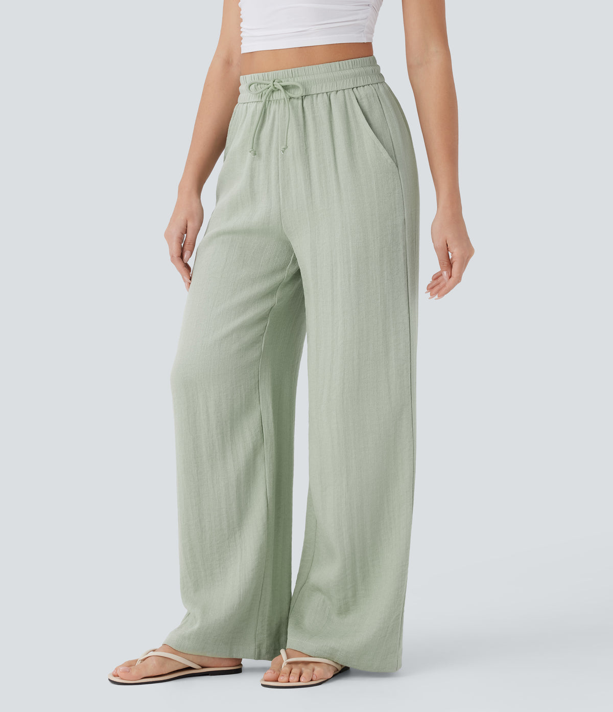 Lavinia Pants — Pale Aqua