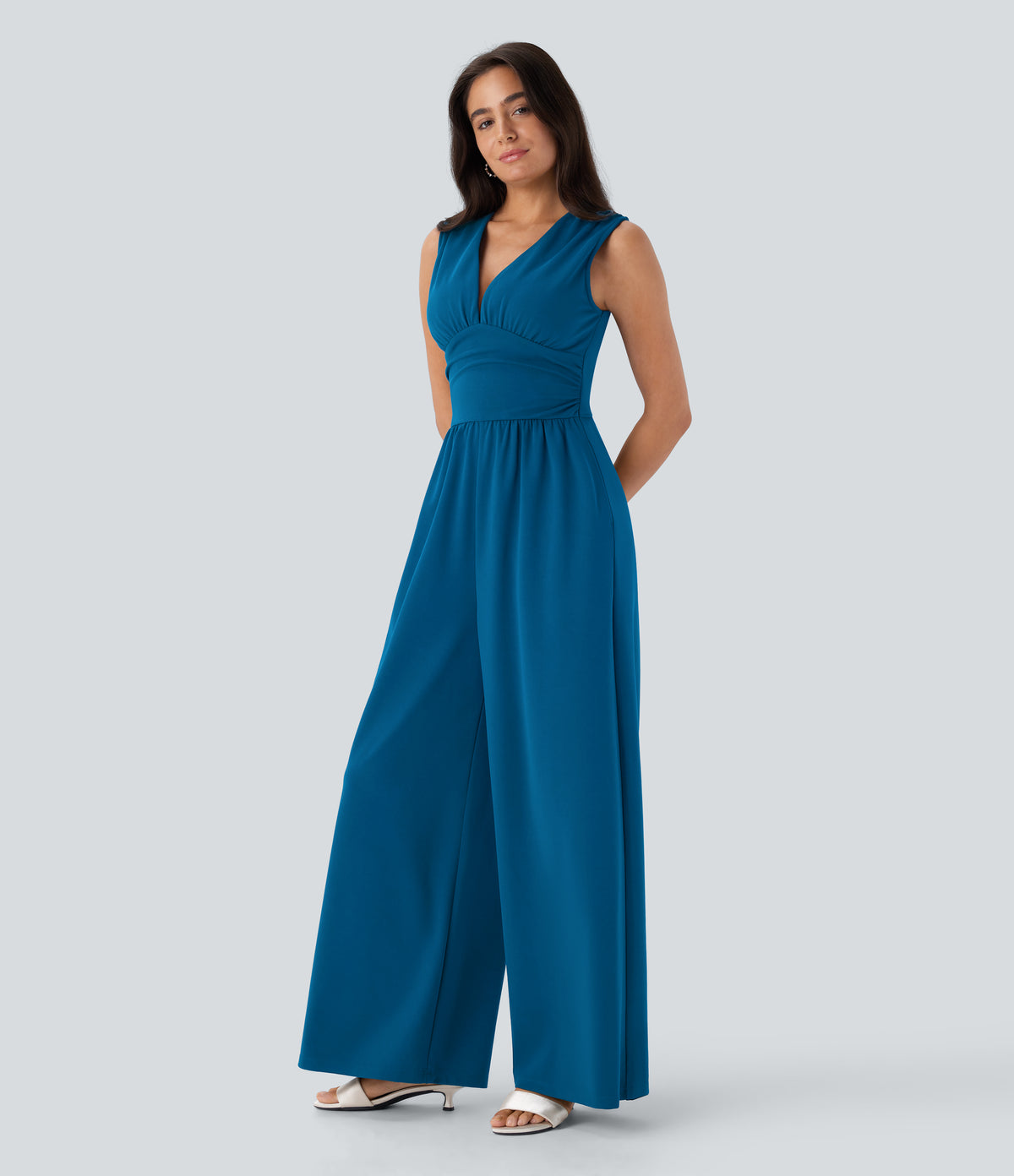 Celine Jumpsuit — Pacific Blue