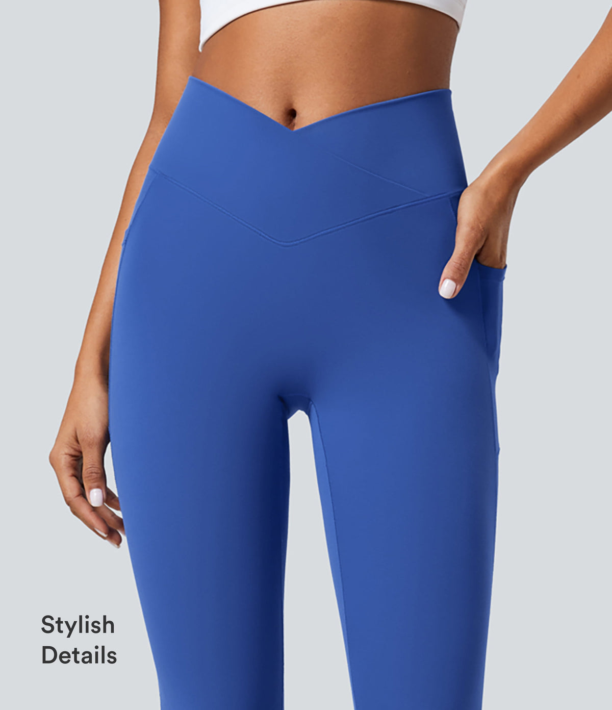 Petal Legging — Warm Mid Blue