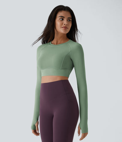 Sora Crop Top — Mica Gray Denim