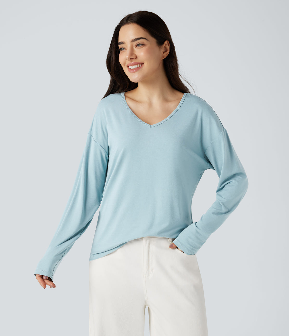 Mira Long-Sleeve Top — Corydalis Blue