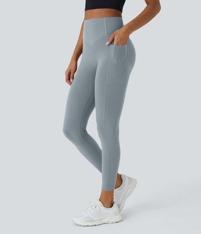 Amara Legging — Blue Flower Gray