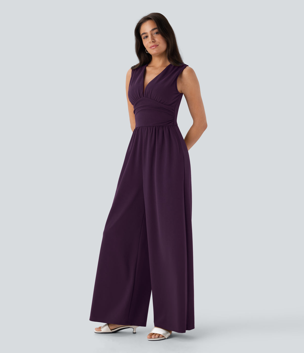 Celine Jumpsuit — Purple Pennant
