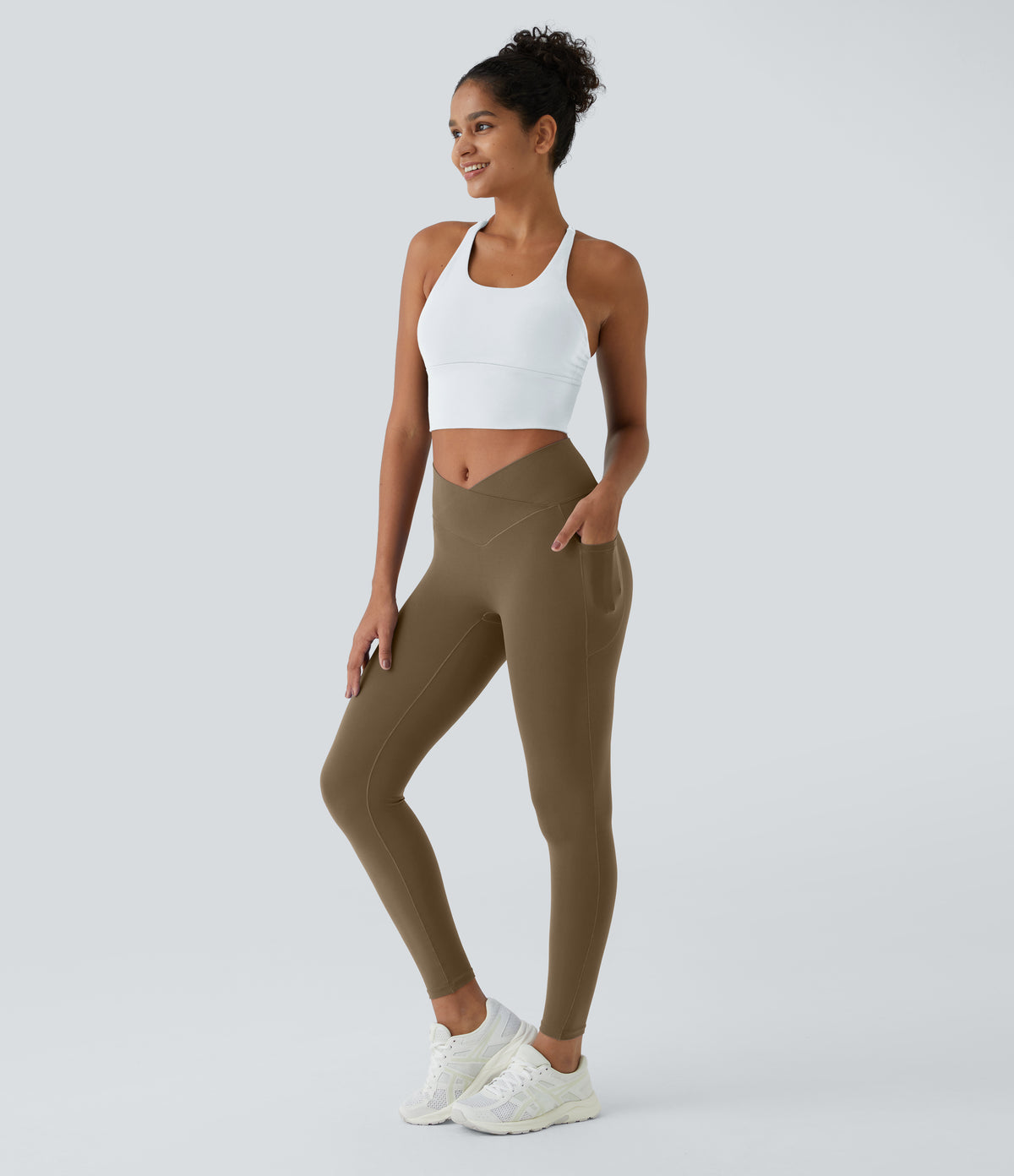 Petal Legging — Muted Brown