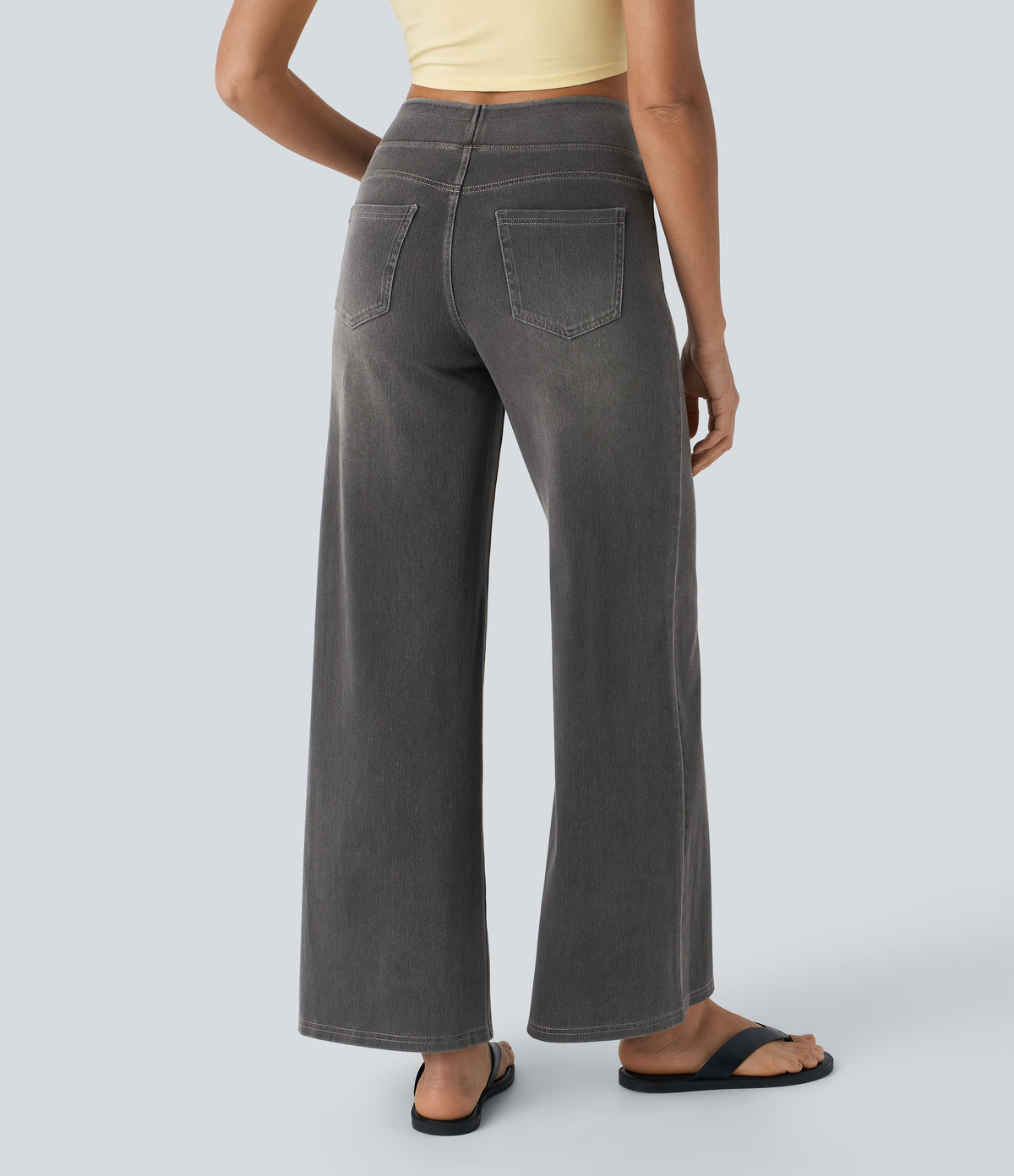 Calista Jeans — Charcoal Black Denim