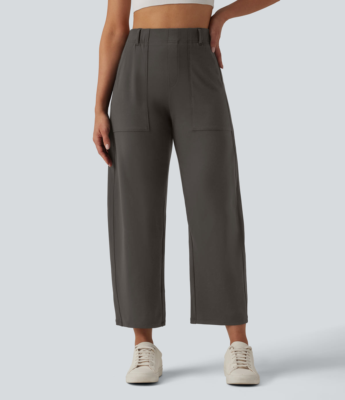 Leonie Pants — Deep Red Grey