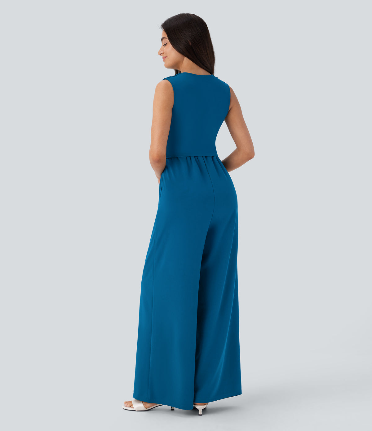 Celine Jumpsuit — Pacific Blue