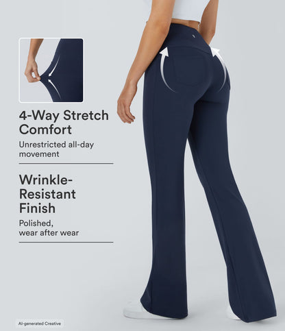 Willow Flare Legging — Midnight Blue