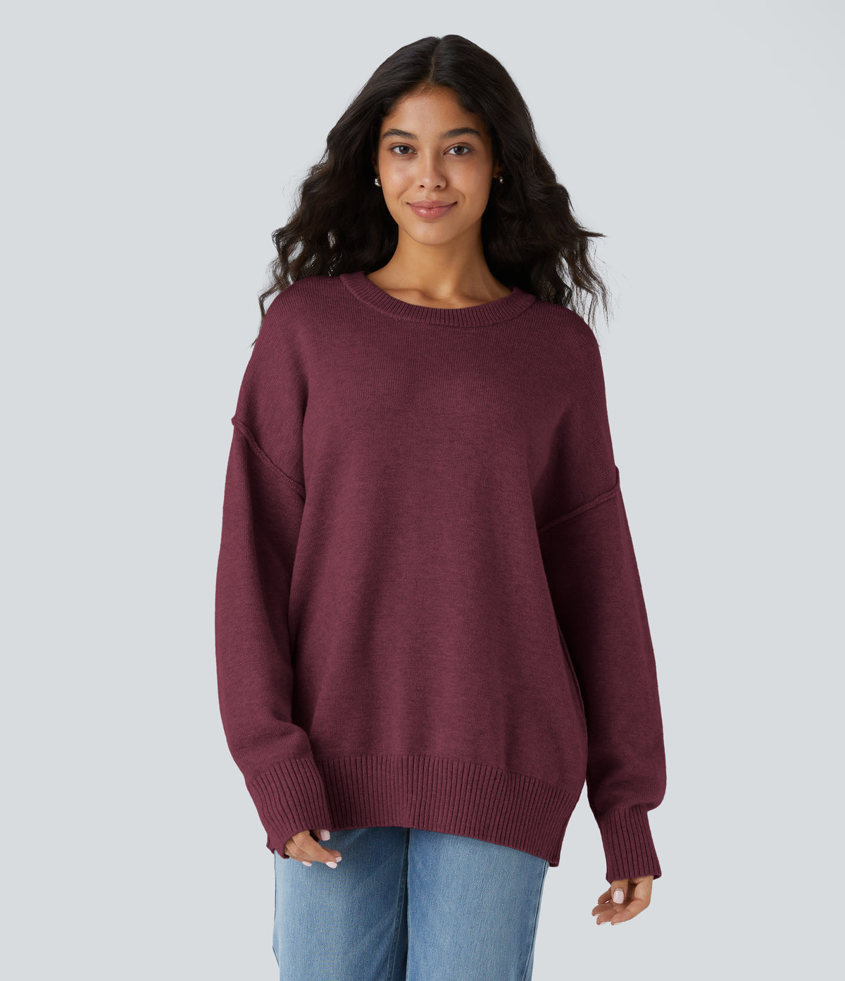 Marlow Sweater — Red Violet