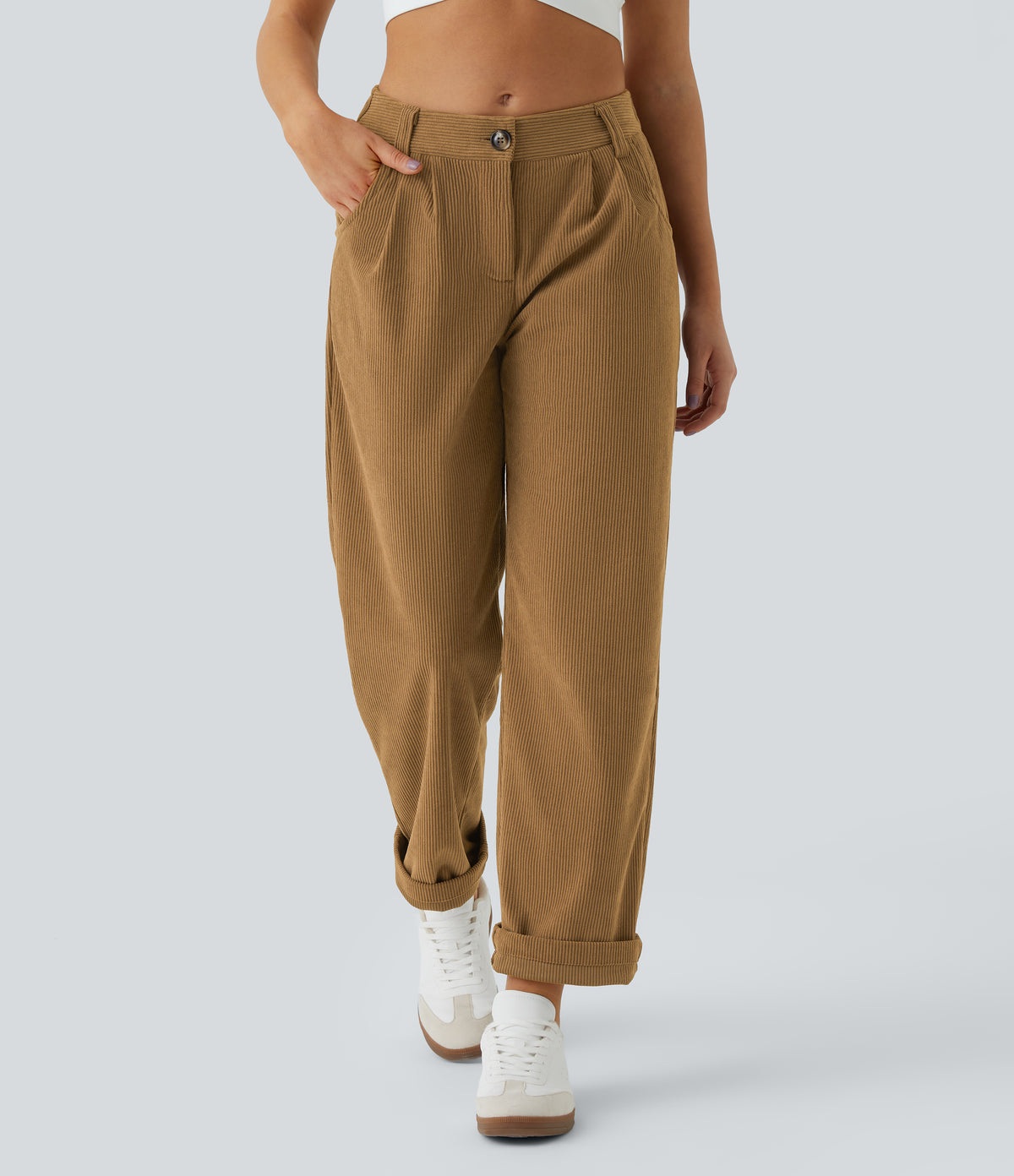Cecily Pants — Bone Brown