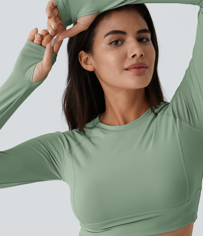 Sora Crop Top — Maroon Banner