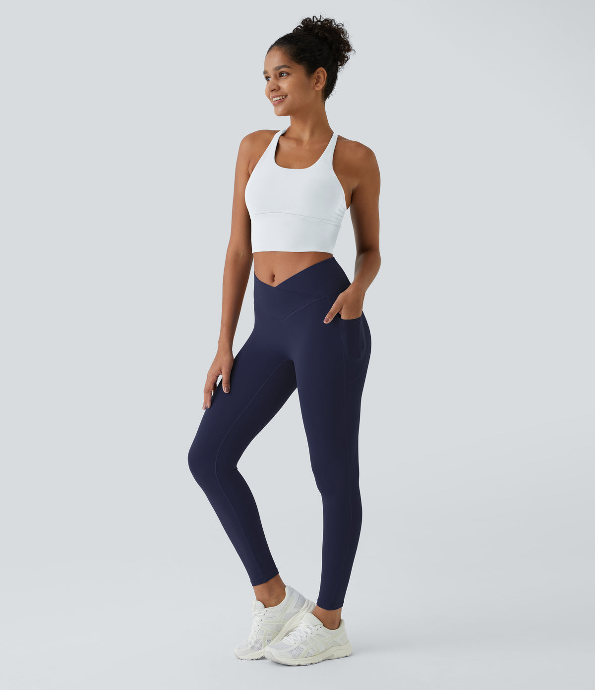 Petal Legging — Dusky Evening purple