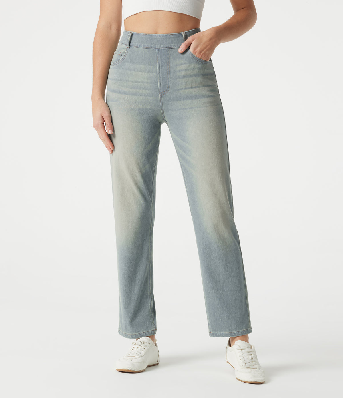 Cleo Jeans — Blue Flower Denim