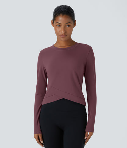 Cora Crop Top — Red Mahogany