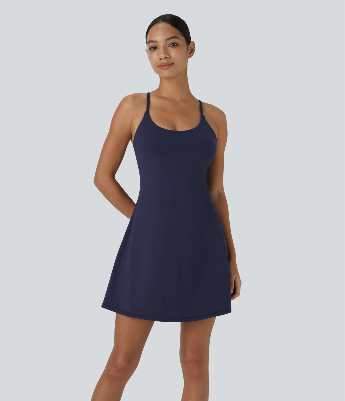 Petal Dress — Grass Grey Green