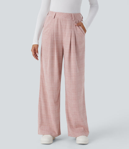 Lucille Pants — Bean Paste Houndstooth Plaid