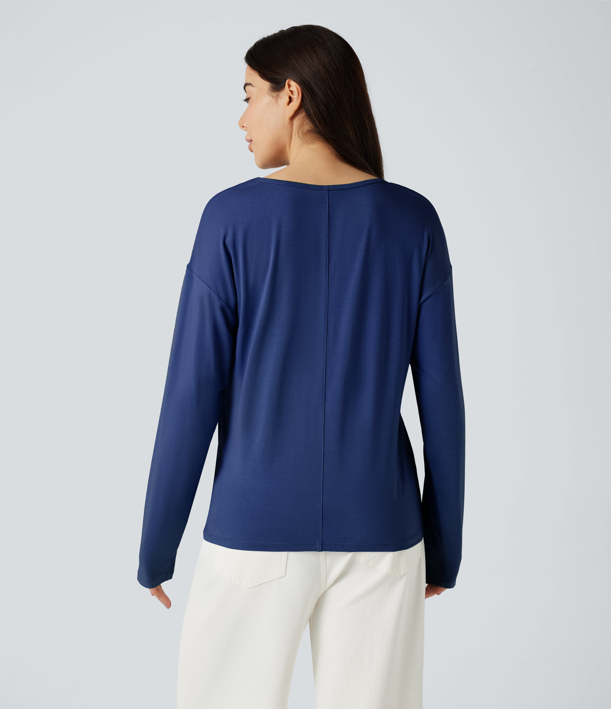 Mira Long-Sleeve Top — Sodalite Blue