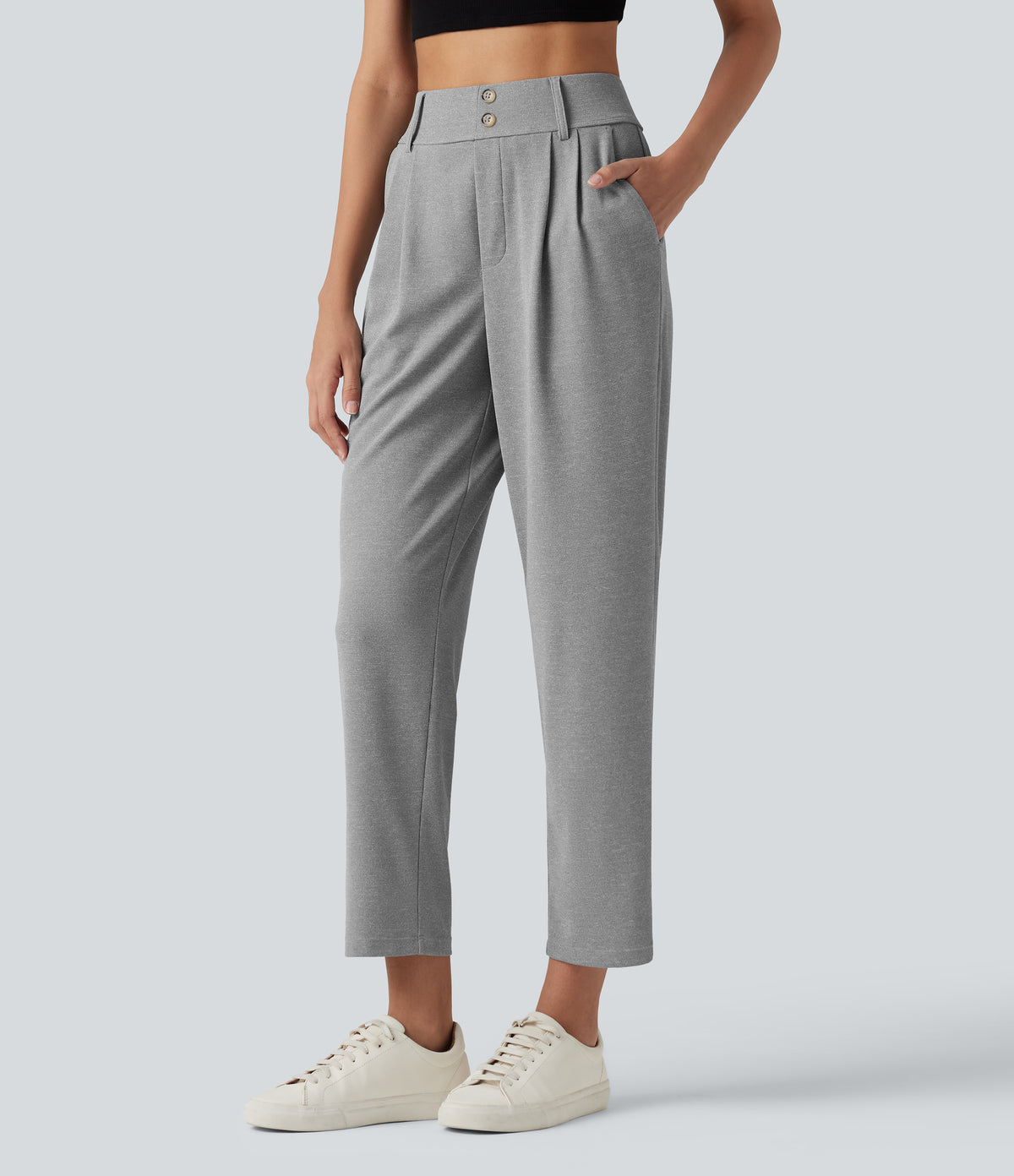 Naomi Pants — Waffle Gray