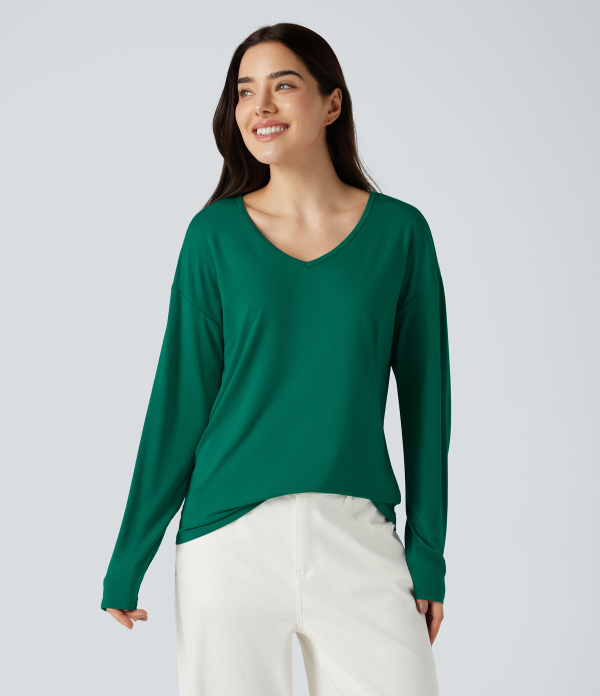 Mira Long-Sleeve Top — Rain Forest