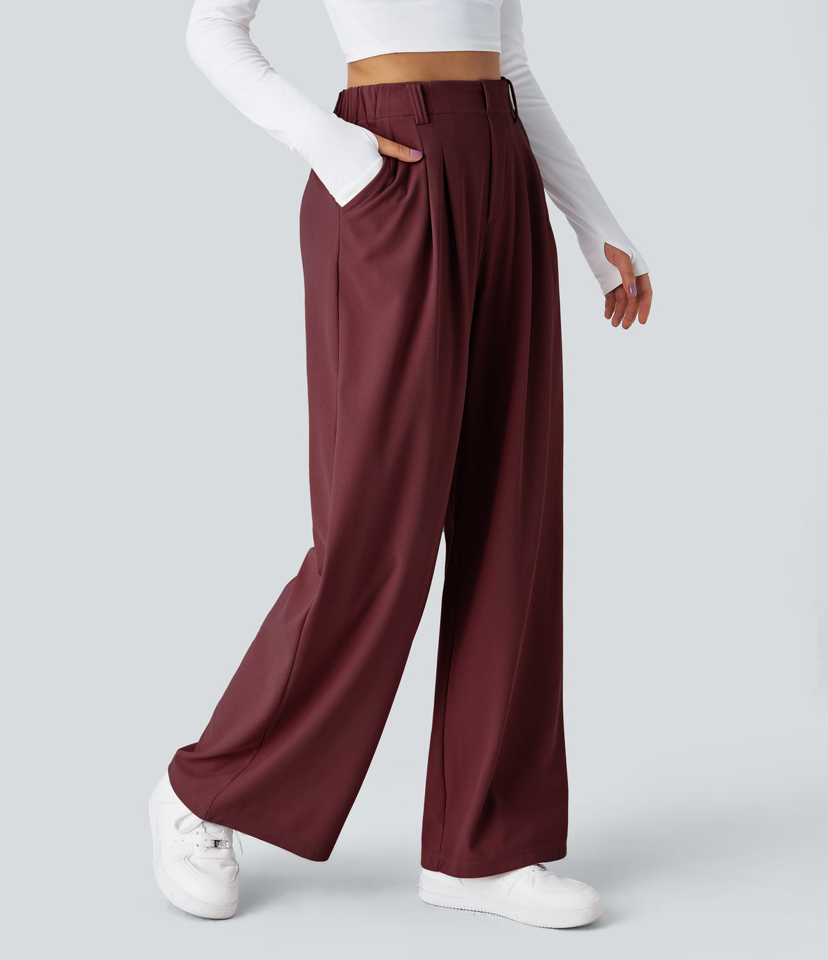 Aurora Pants — New Maroon