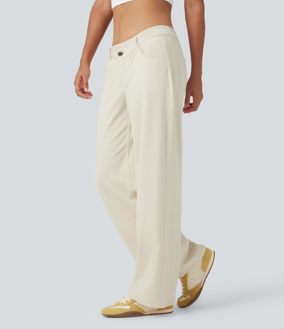 Avril Jeans — Light Khaki Denim