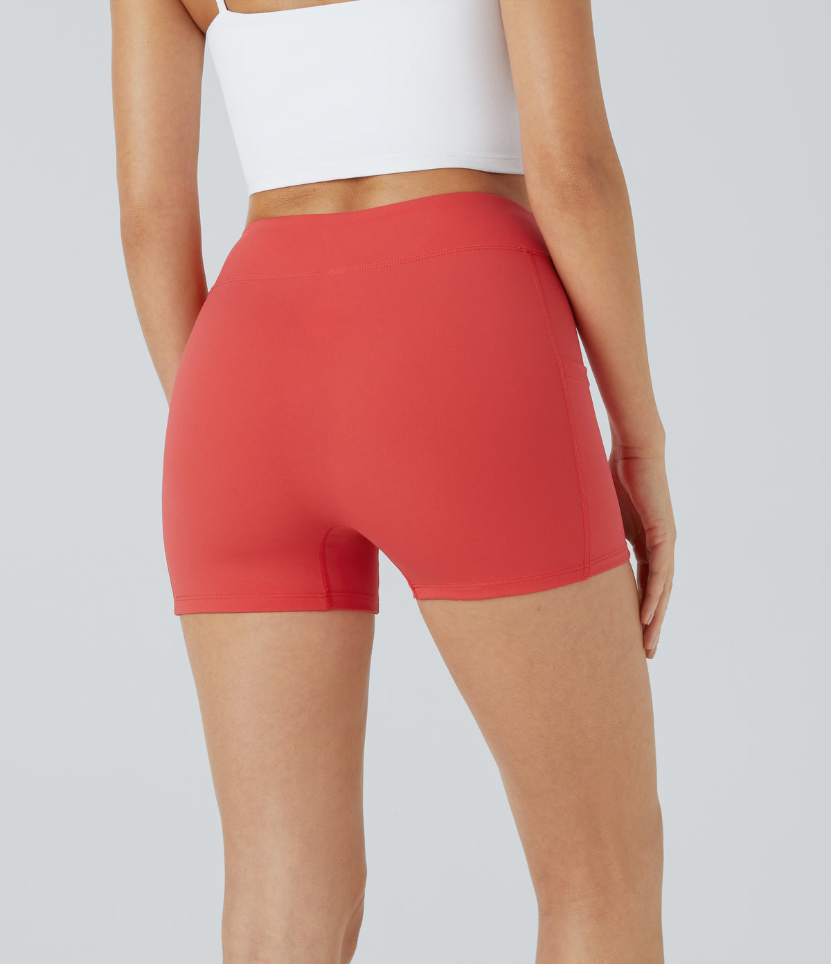 Hazel Biker Short — Poinsettia
