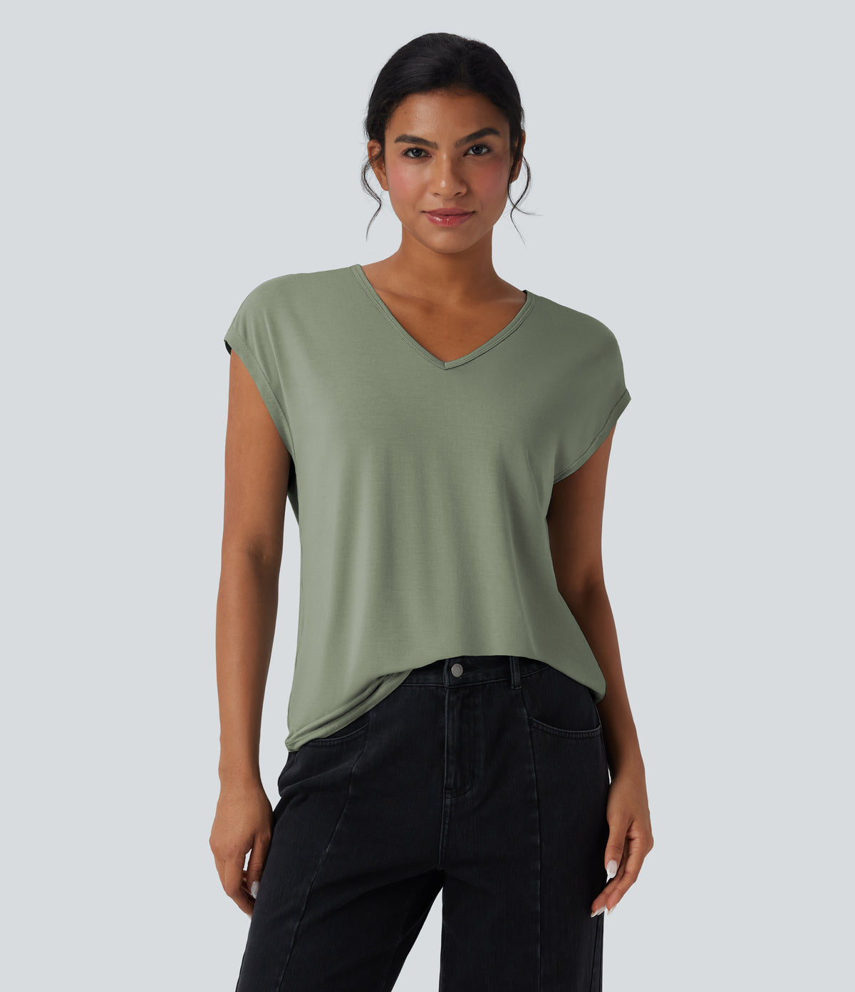 Oona T-Shirt — Hedge Green