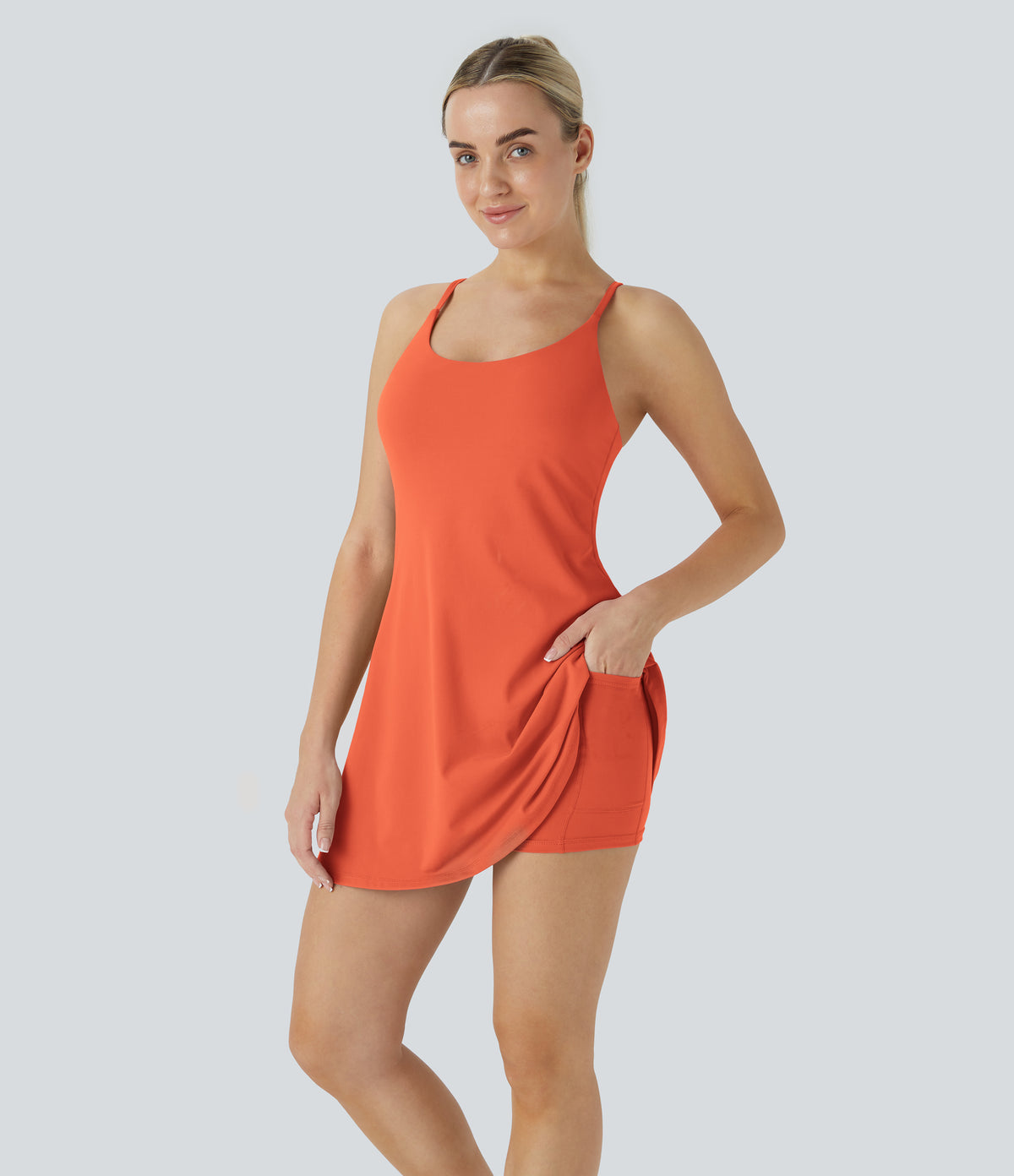 Petal Dress — Mars Red