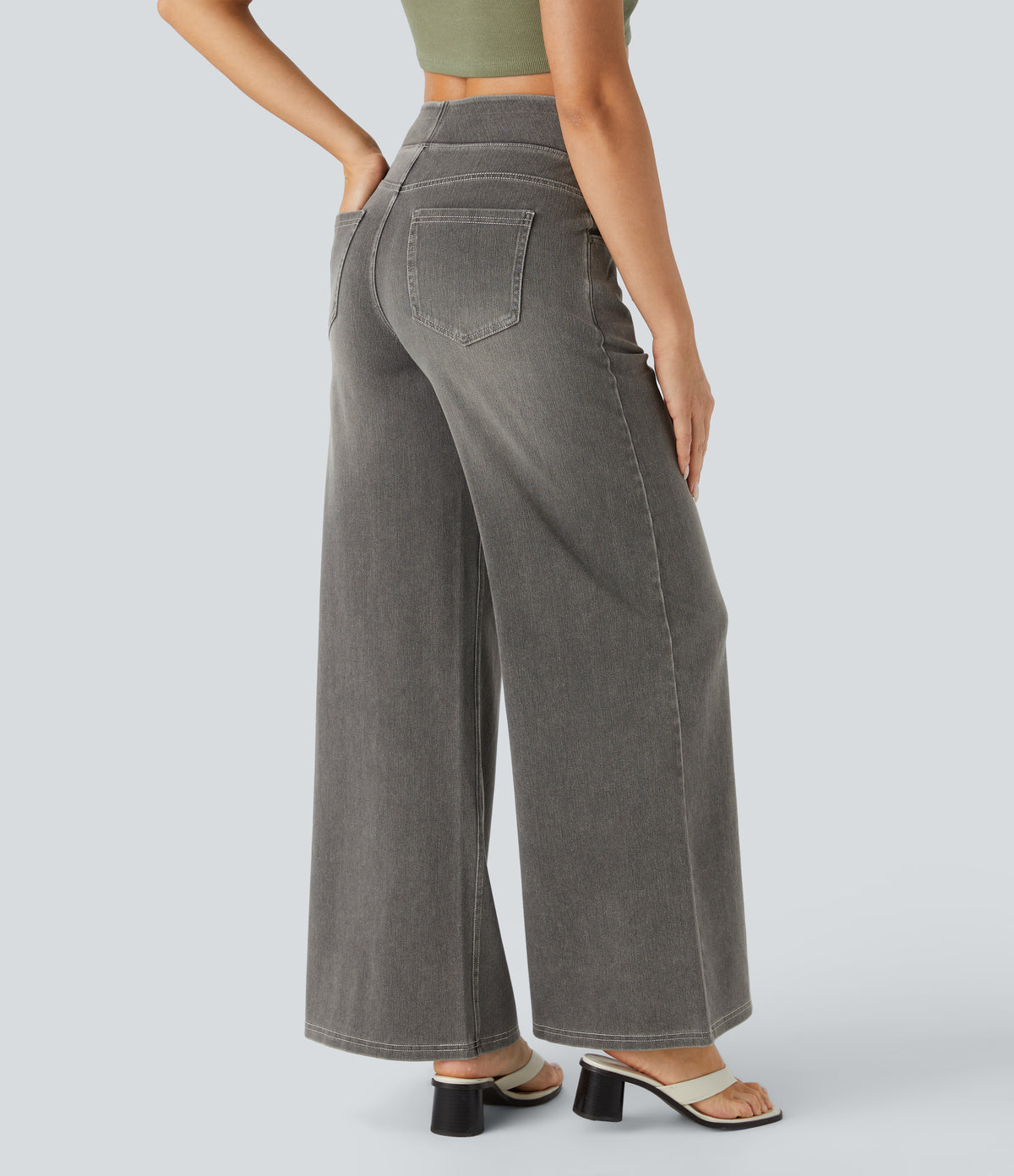 Calista Jeans — Black Iron Gray Denim