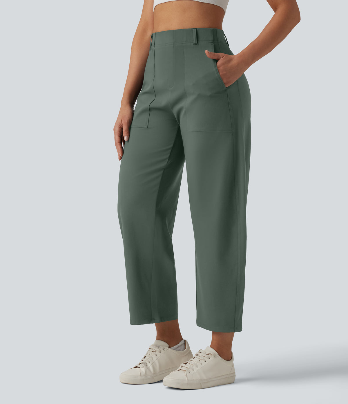 Leonie Pants — Deep Aquamarine