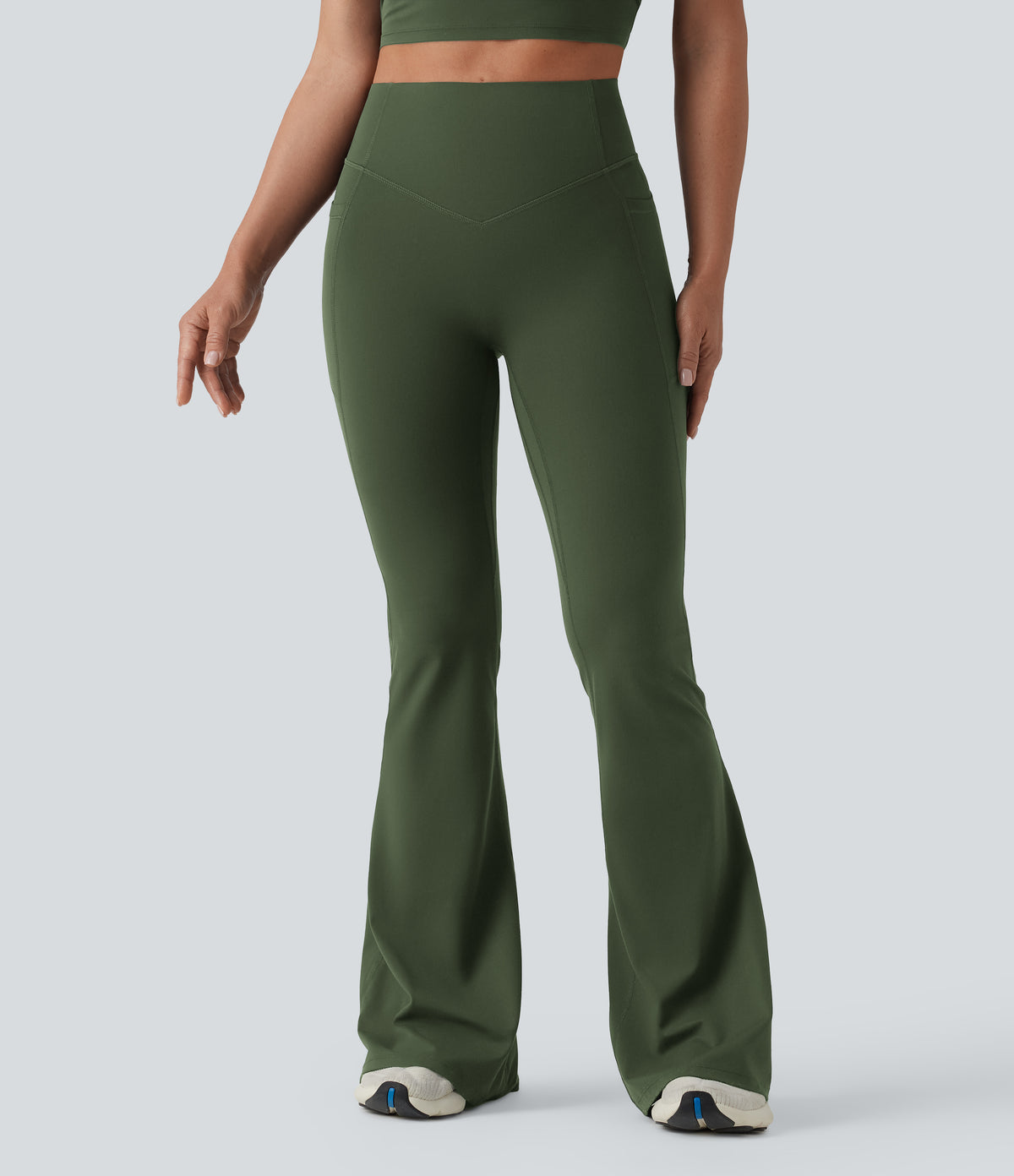 Mae Flare Legging — Deep Woodland Green