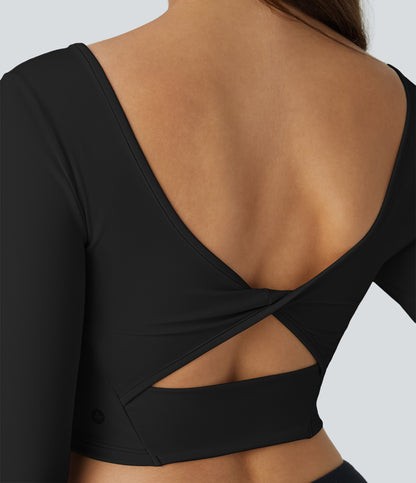 Seren Long-Sleeve Top — Black