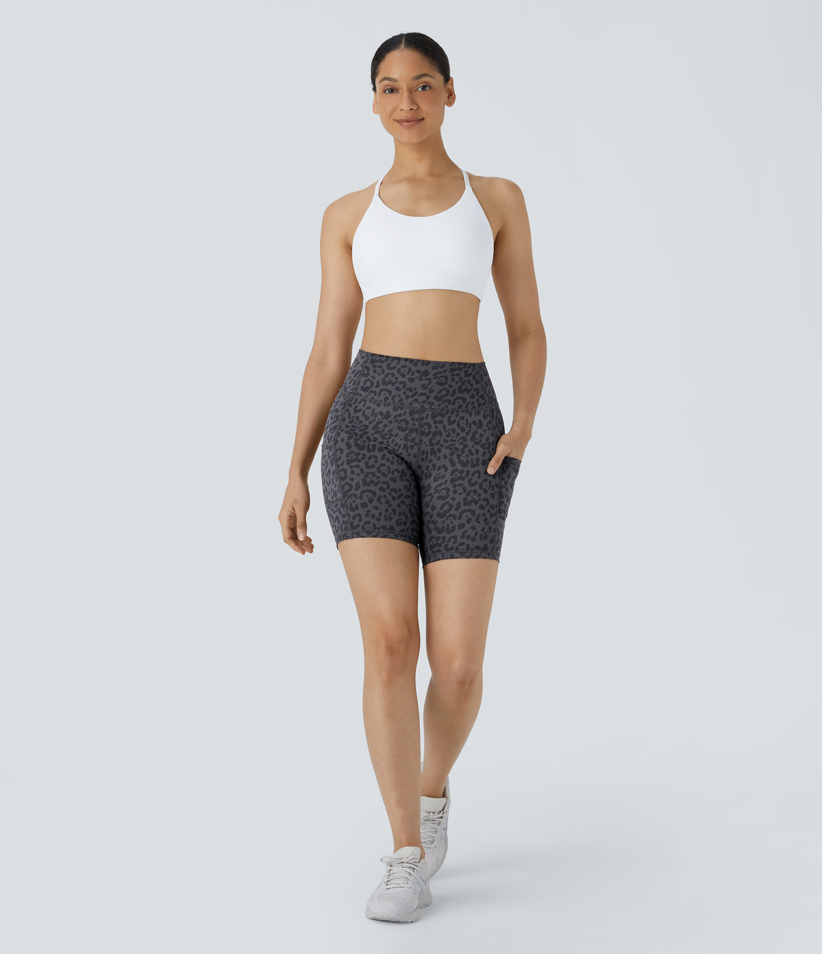 Dahlia Biker Short — Asphalt