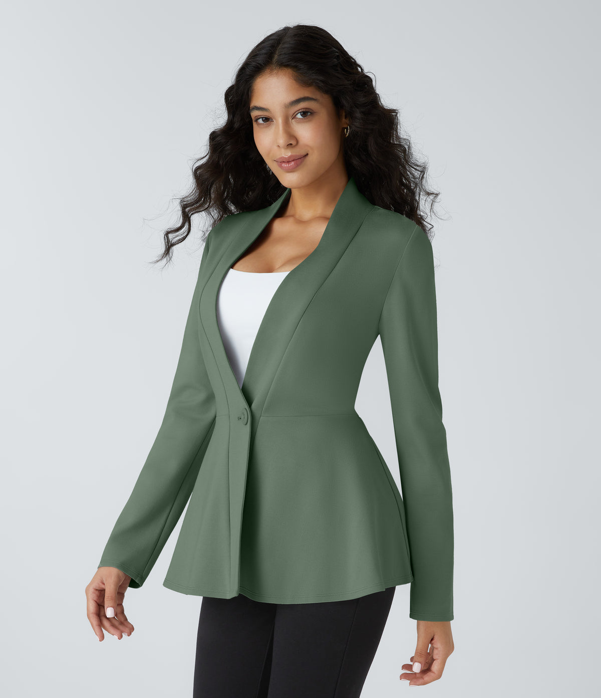 Junia Blazer — Bean Green
